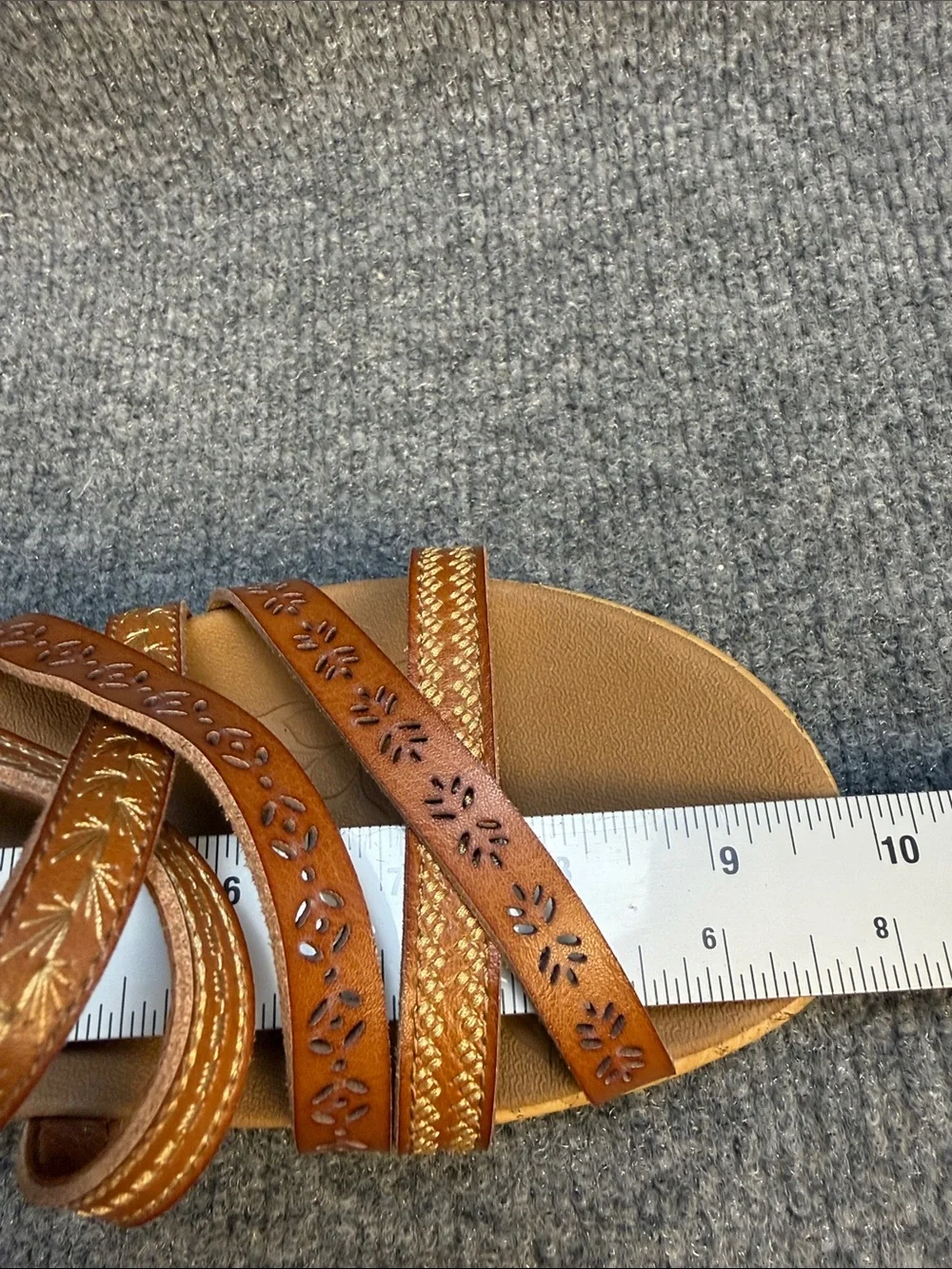 Skechers Women’s Tan/Brown Cork Wedge Sandals Size 8